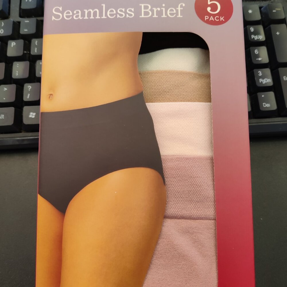 OPEN BOX Carole Hochman Women Seamless Brief 3-Pack Pantie Multi Sz S $70 4C619